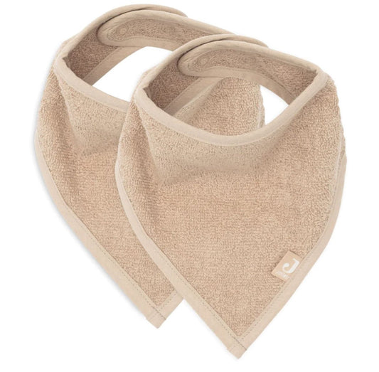 Bavoir bandana - biscuit - lot de 2 - Les ptites soeurs