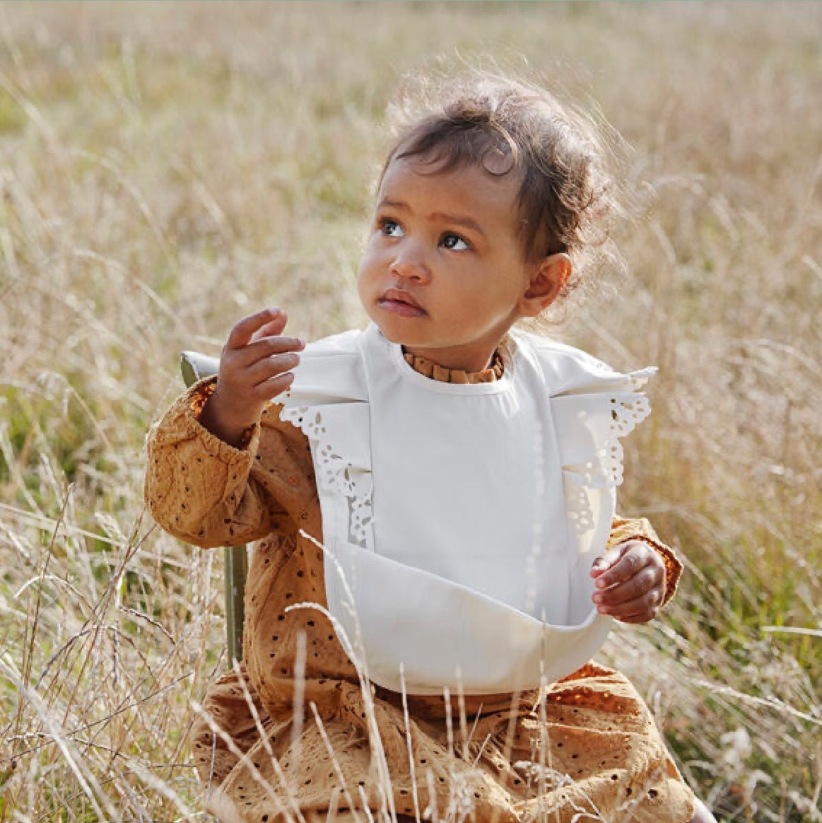 Bavoir vanilla white - Les ptites soeurs