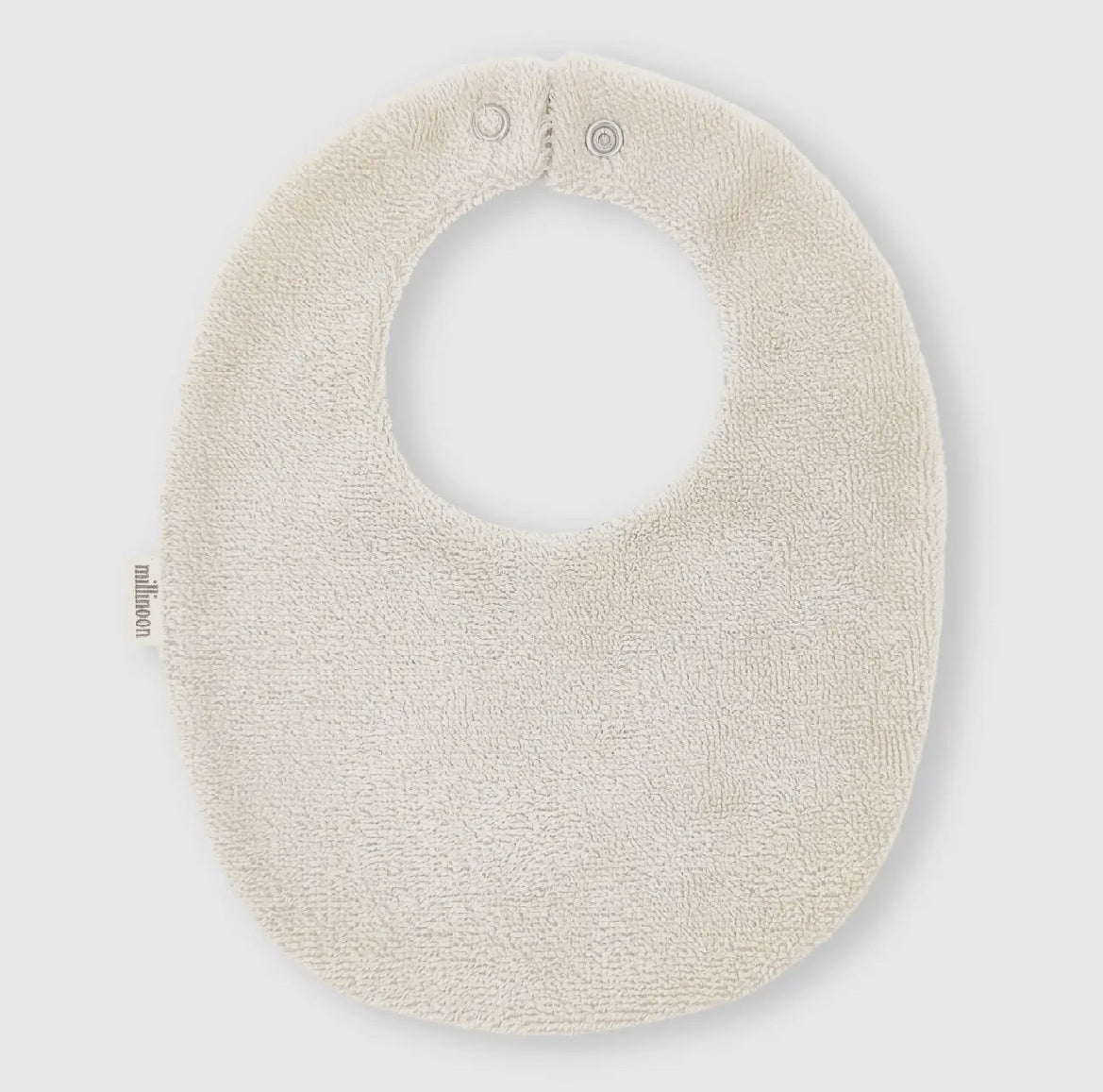 Bavoir maille de coton bio Clémentine marron - Les ptites soeurs