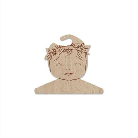 Cintre bébé couronne de feuille - Les ptites soeurs