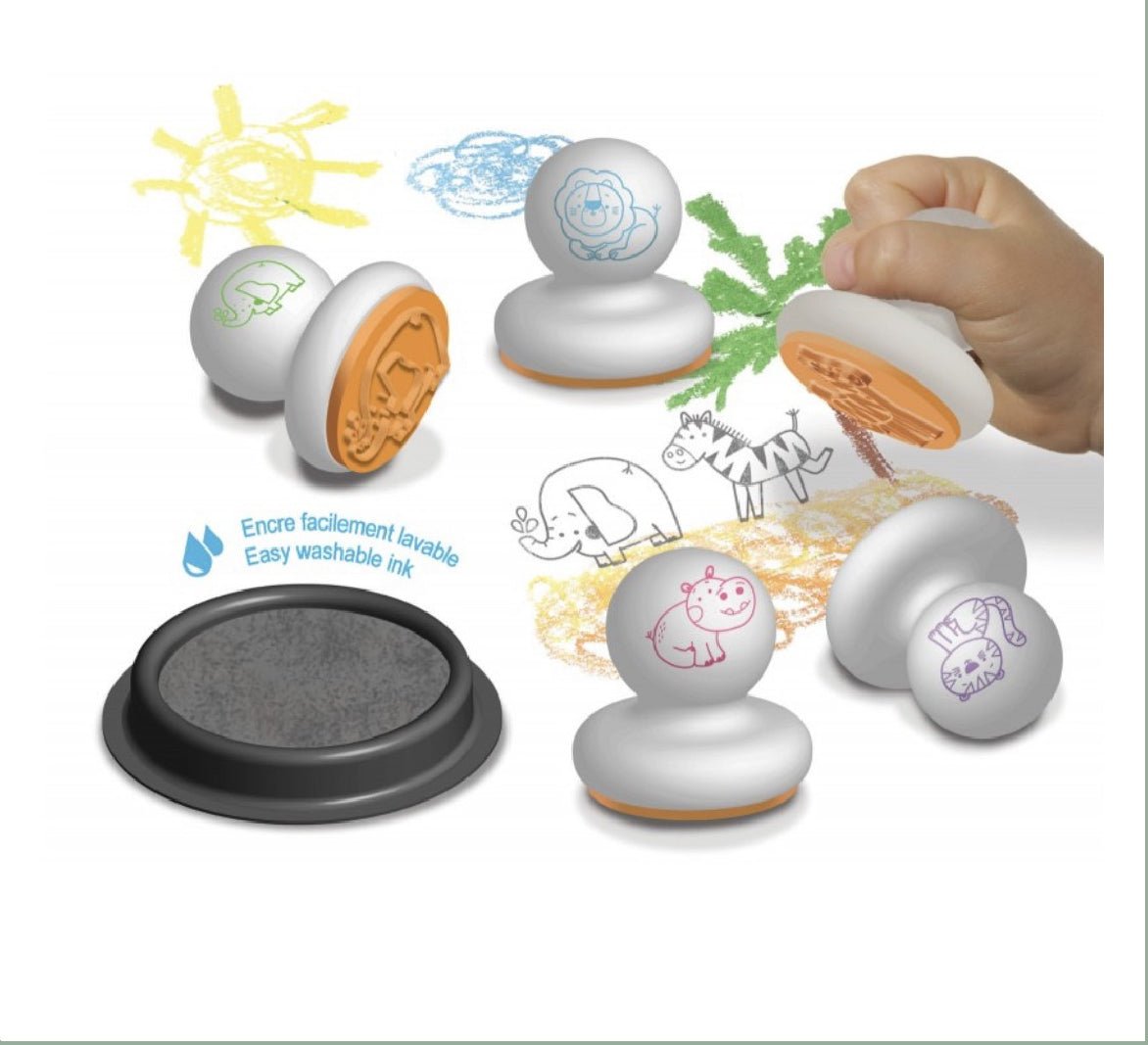 Mes premiers tampons "Animaux de la savane" - Les ptites soeurs