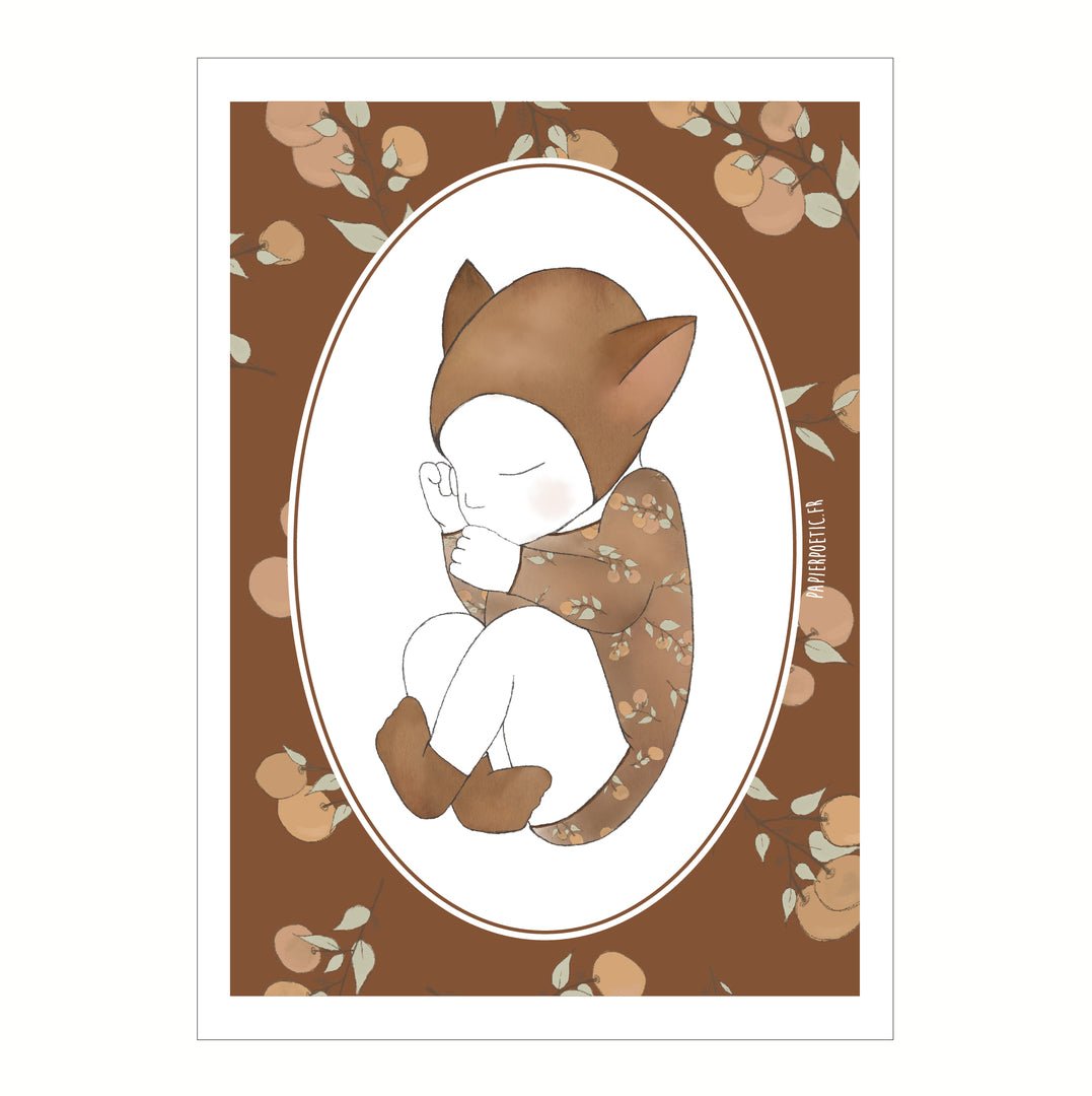 Affiche bébé d'automne - Les ptites soeurs