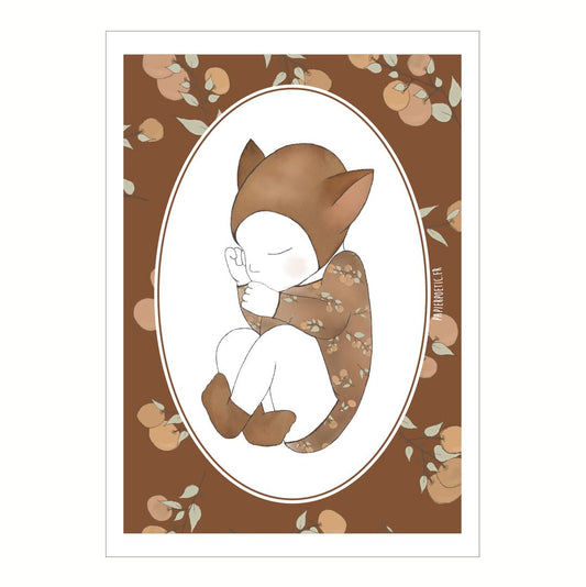 Affiche bébé d'automne - Les ptites soeurs