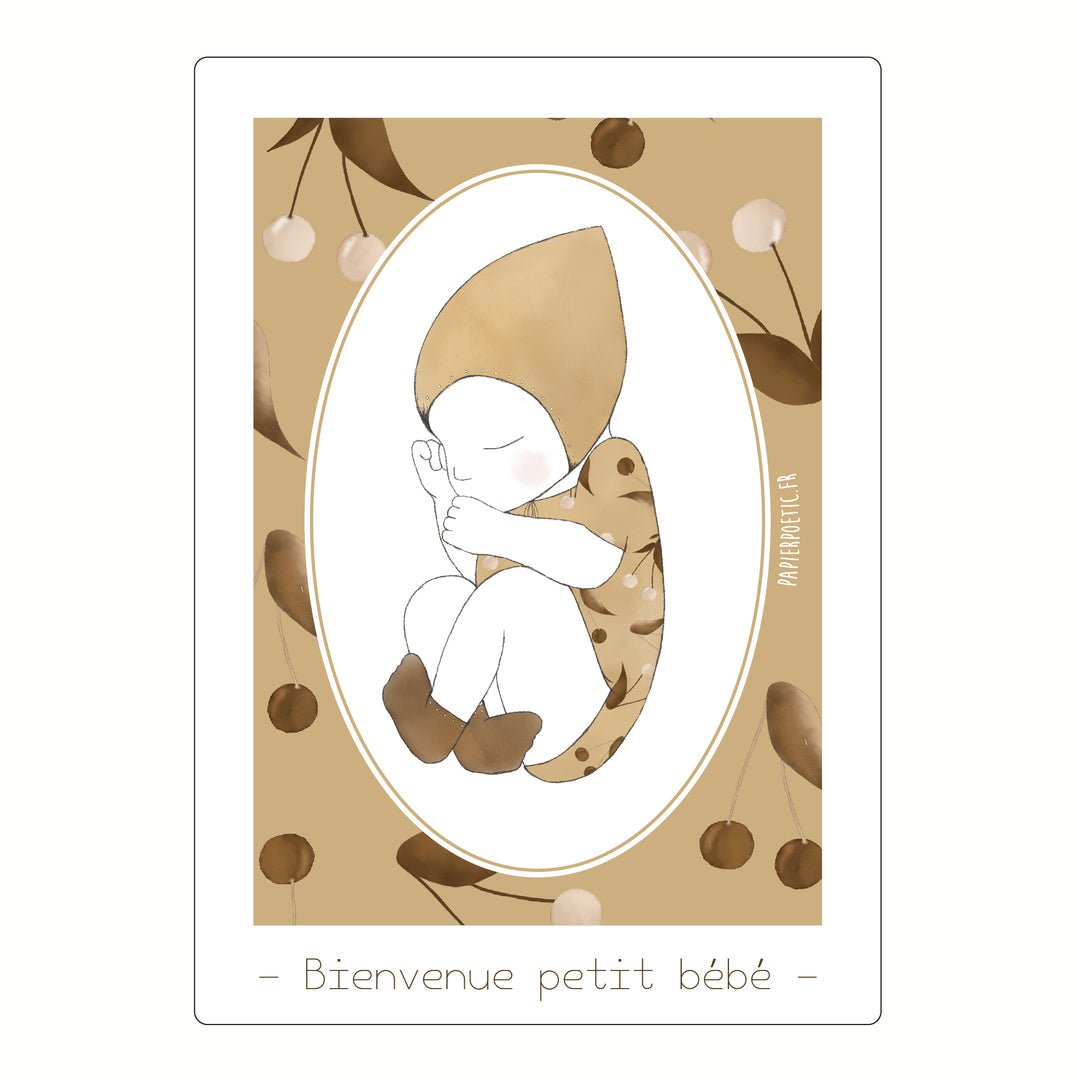 Carte “Bienvenue Petit Bébé” - Les ptites soeurs