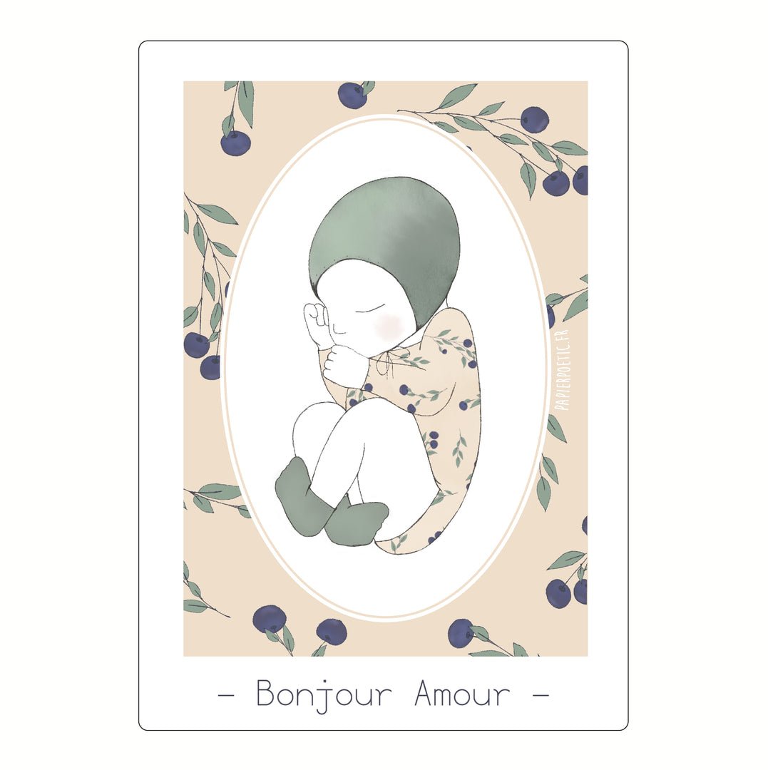 Carte "bonjour amour" - Les ptites soeurs