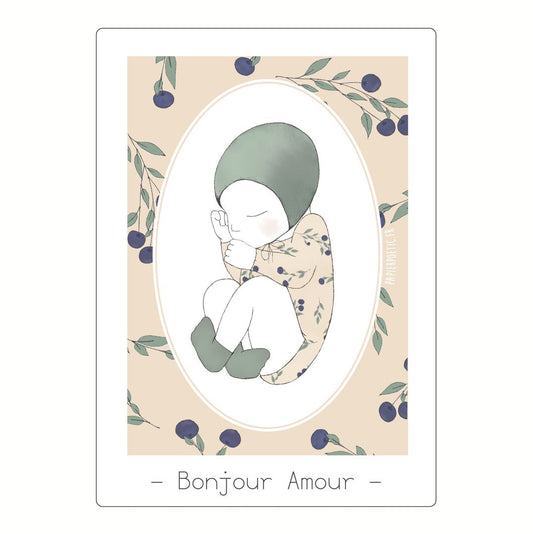 Carte "bonjour amour" - Les ptites soeurs