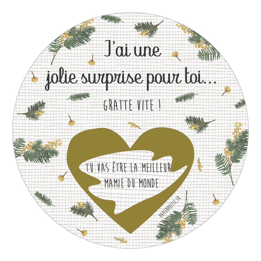 Carte Annonce À Gratter “Mamie” - Les ptites soeurs