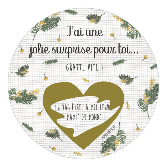 Carte Annonce À Gratter “Mamie” - Les ptites soeurs