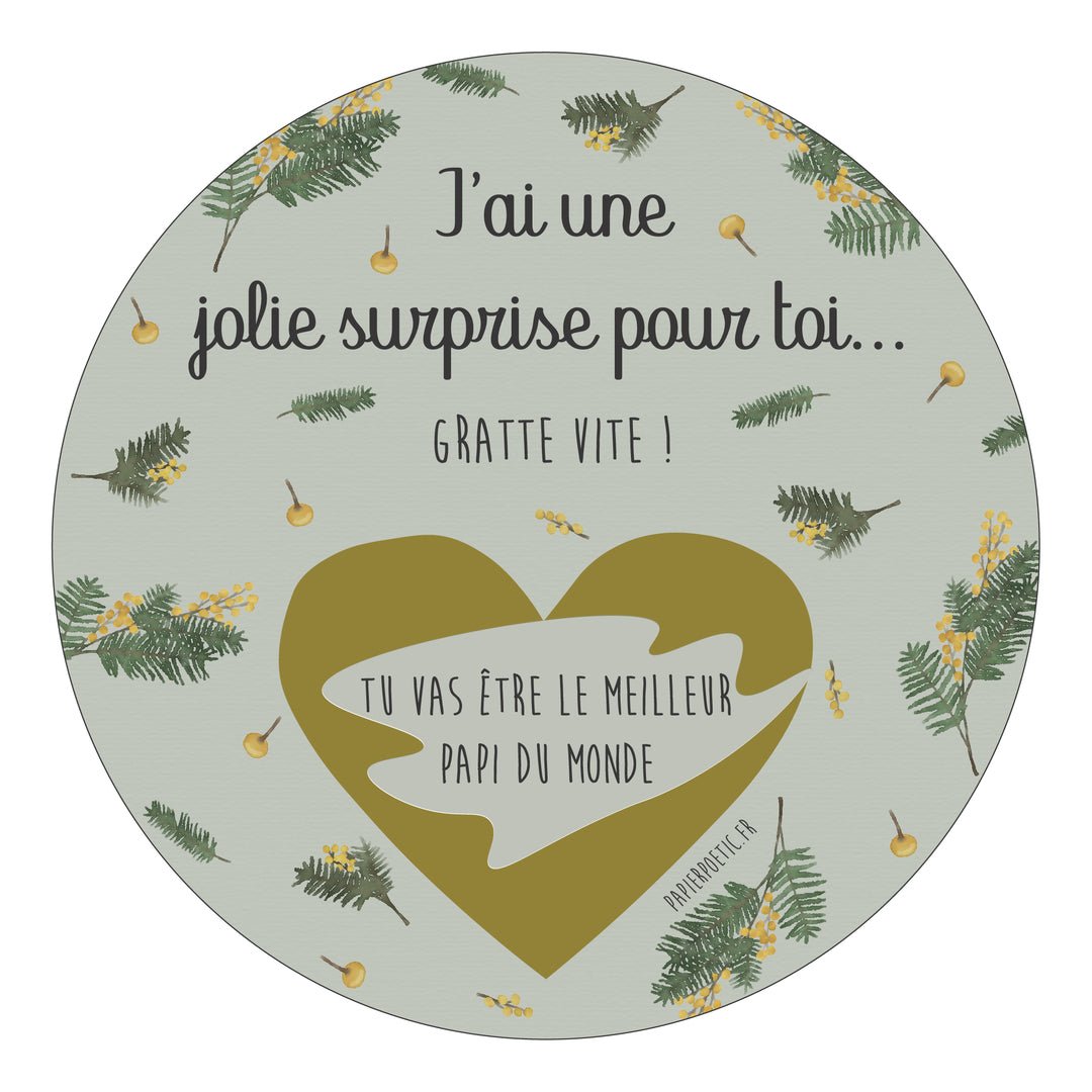 Carte Annonce À Gratter “Papi” - Les ptites soeurs