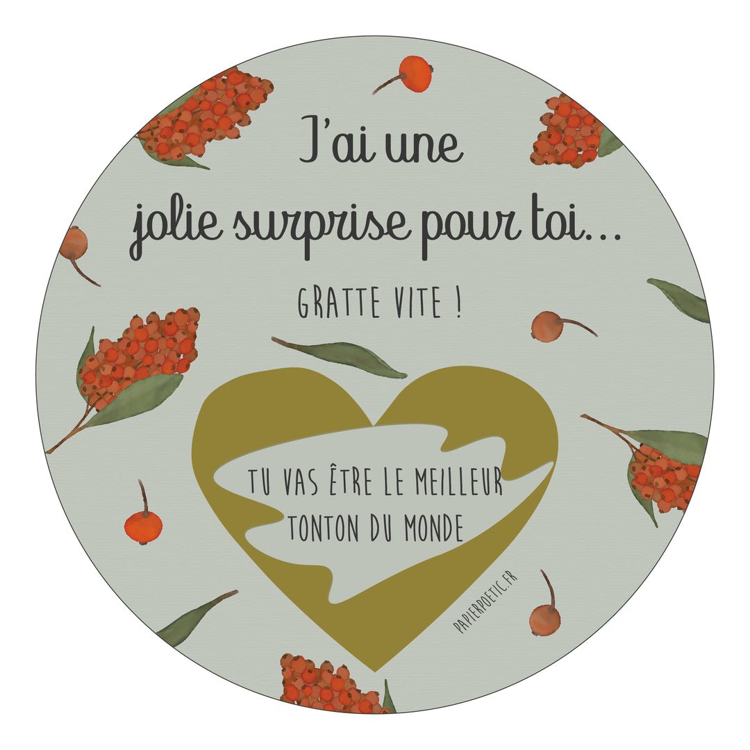 Carte Annonce À Gratter “Tonton” - Les ptites soeurs