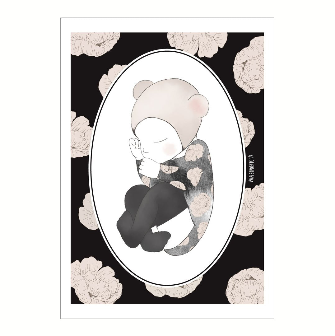 Affiche bébé d'hiver - Les ptites soeurs