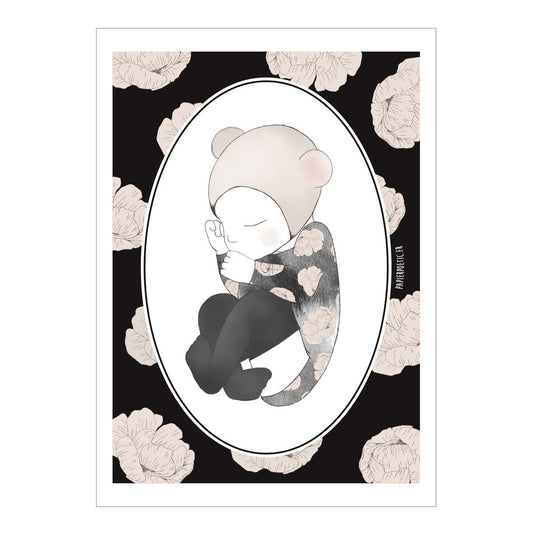 Affiche bébé d'hiver - Les ptites soeurs