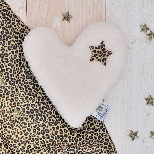 Bouillotte sèche - cœur moumoute & étoile graou - Les ptites soeurs