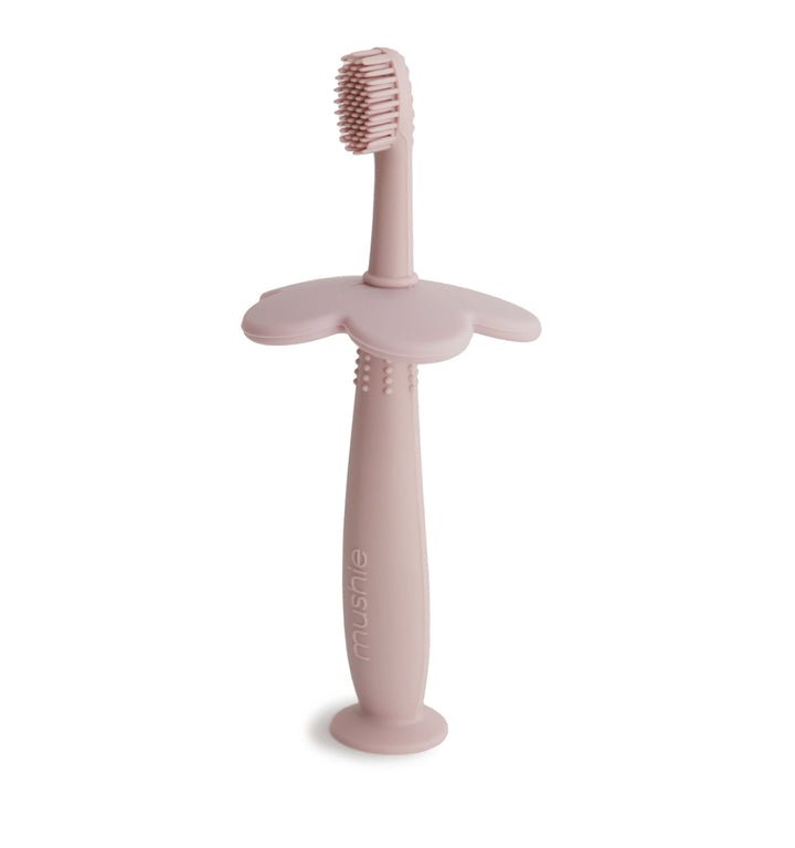 Brosse à dents d’apprentissage en silicone - Blush - Les ptites soeurs