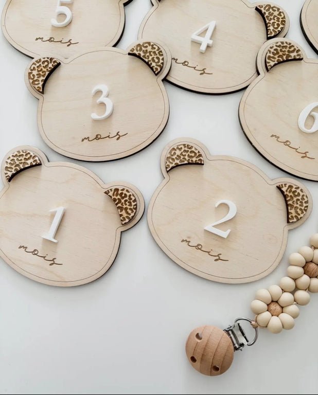 Cartes Etapes Ourson Léopard - Les ptites soeurs