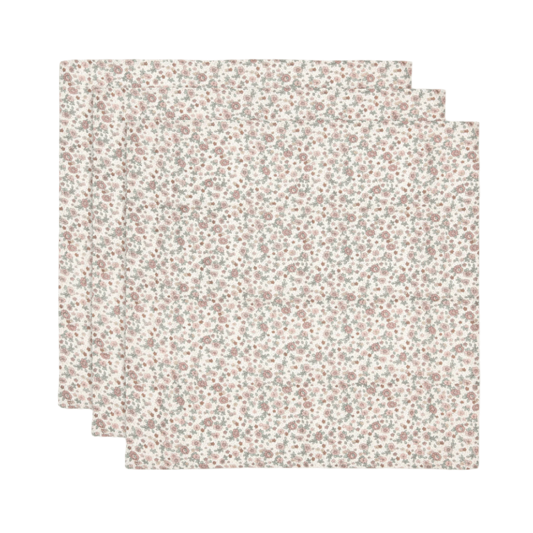Lange Gaze de Coton Small - Retro Flowers - Lot de 3 - Les ptites soeurs