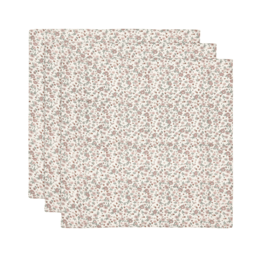 Lange Gaze de Coton Small - Retro Flowers - Lot de 3 - Les ptites soeurs