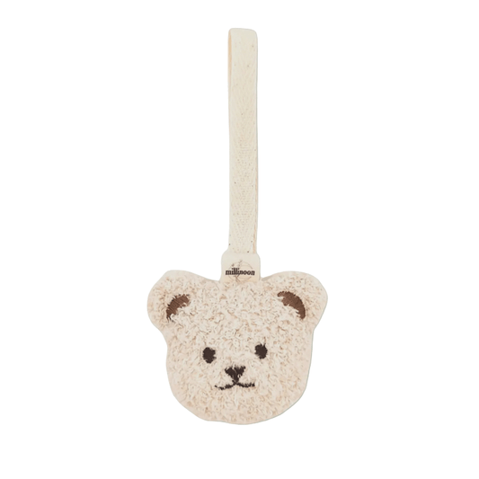 Attache tétine ourson - crème - Les ptites soeurs