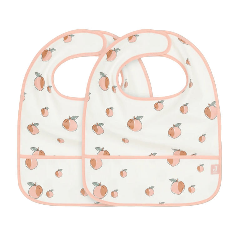 Bavoir Imperméable Peach - 2 Unités - Les ptites soeurs