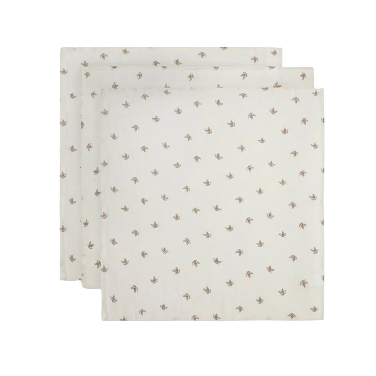 Lange Gaze de Coton - Rosehip - Lot de 3 - Les ptites soeurs