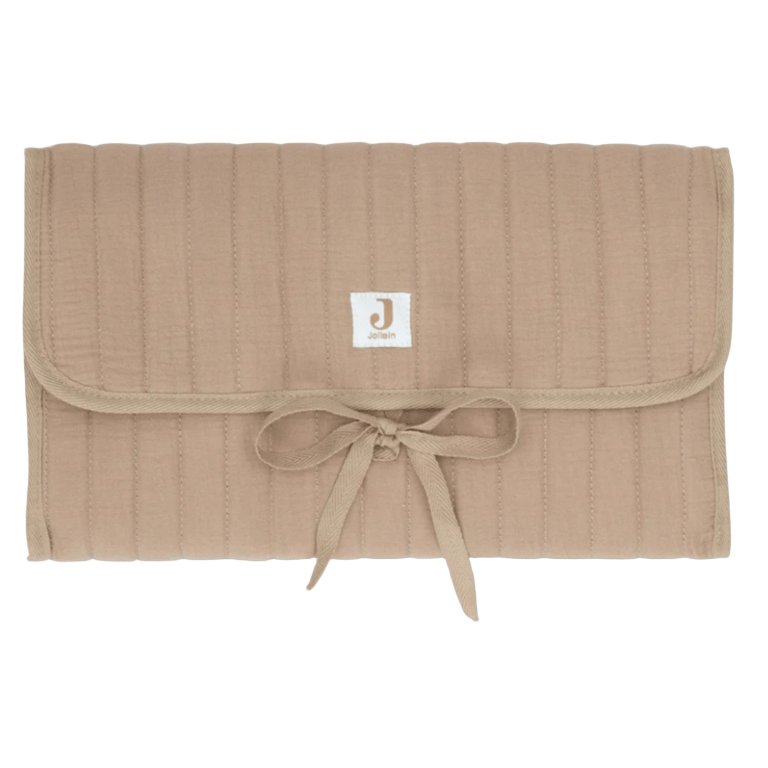 Tapis à Langer nomade Gaze de Coton - Biscuit - Les ptites soeurs