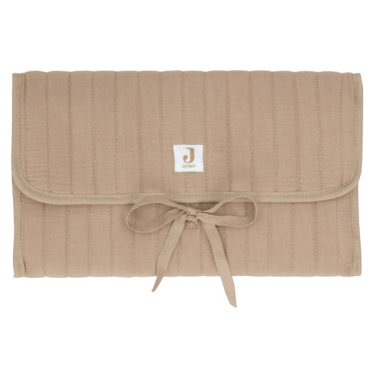 Tapis à Langer nomade Gaze de Coton - Biscuit - Les ptites soeurs