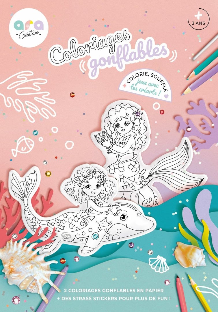 Coloriage gonflables - sirènes - Les ptites soeurs