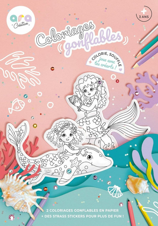 Coloriage gonflables - sirènes - Les ptites soeurs
