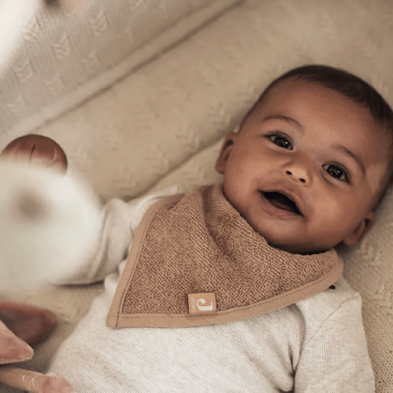 Bavoir bandana - biscuit - lot de 2 - Les ptites soeurs