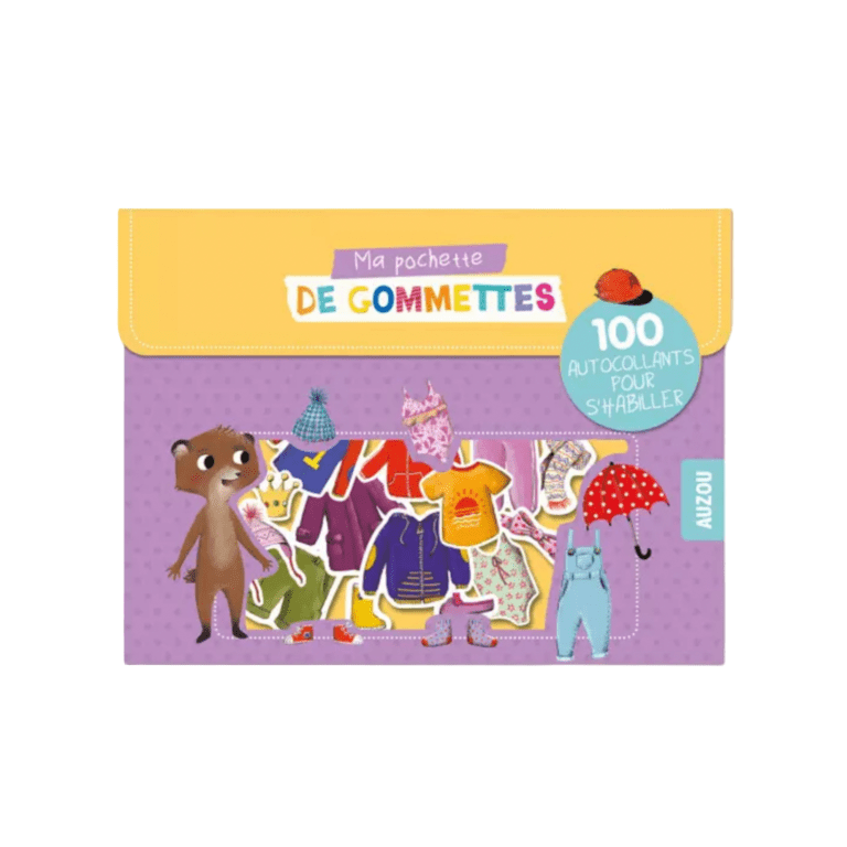 MA POCHETTE DE GOMMETTES - 100 AUTOCOLLANTS POUR S'HABILLER - Les ptites soeurs