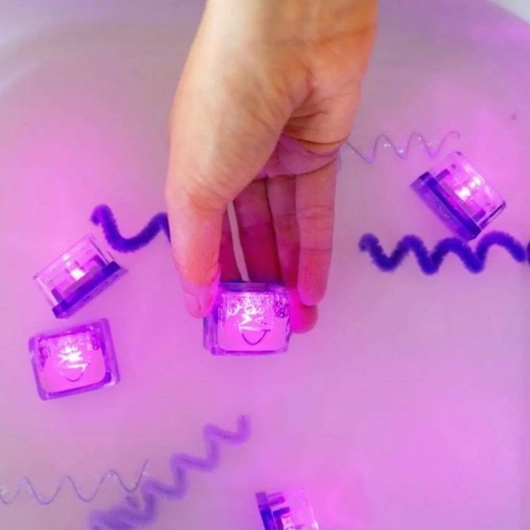 Lot de 4 cubes lumineux - Violet - Les ptites soeurs