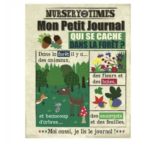 Journal bébé tissu - la forêt - Les ptites soeurs