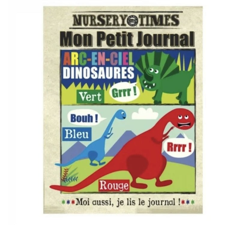 Tissu bébé journal - les dinausores - Les ptites soeurs