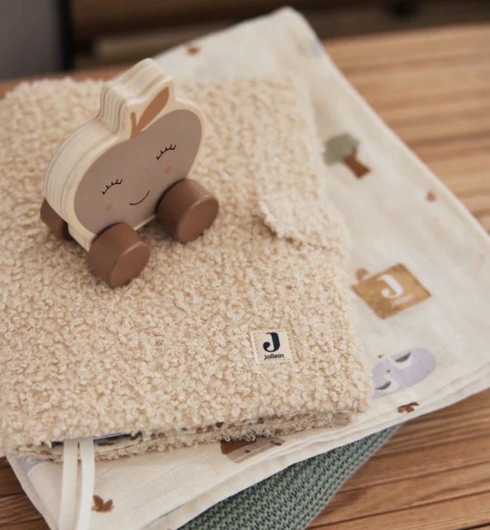 Protège carnet de santé boucle - naturel - Les ptites soeurs