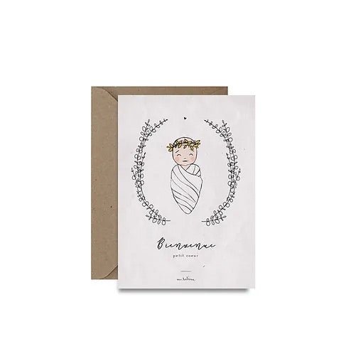 Carte de Naissance - "Bienvenue petit coeur" - Les ptites soeurs