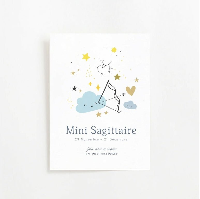 Carte astro - mini Sagittaire - Les ptites soeurs