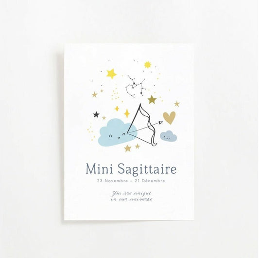 Carte astro - mini Sagittaire - Les ptites soeurs