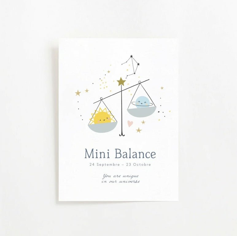 Carte astro - mini Balance - Les ptites soeurs
