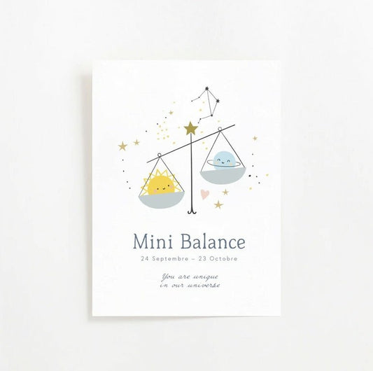 Carte astro - mini Balance - Les ptites soeurs