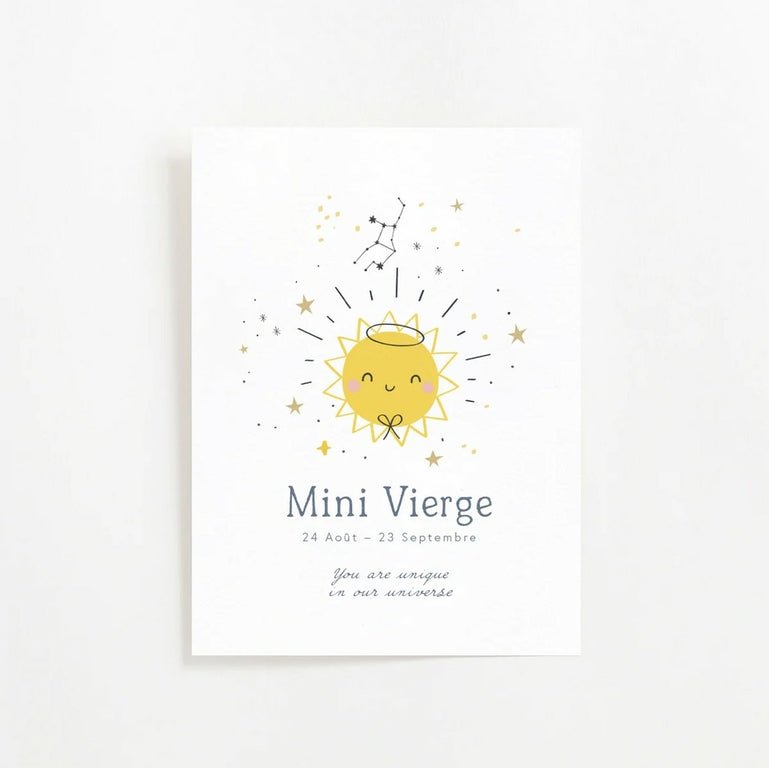 Carte astro - mini Vierge - Les ptites soeurs