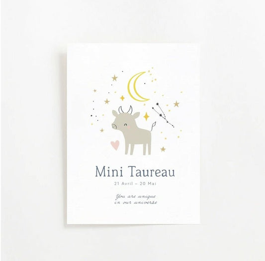 Carte astro - mini Taureau - Les ptites soeurs