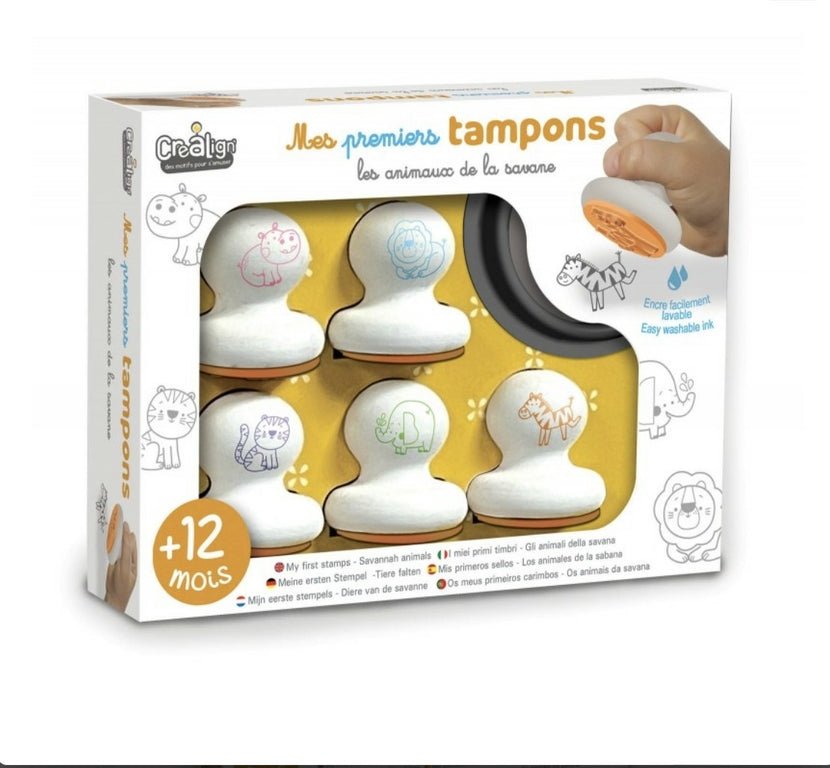 Mes premiers tampons "Animaux de la savane" - Les ptites soeurs