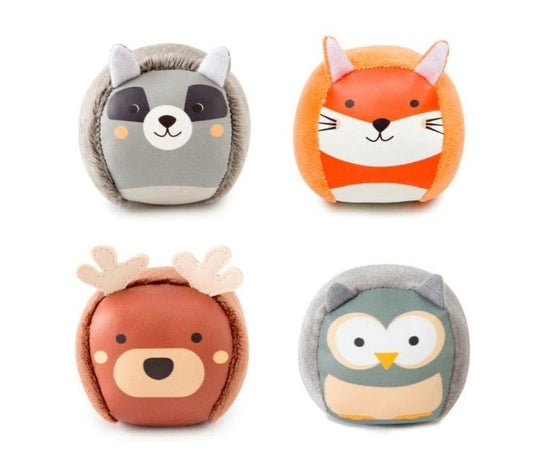 Set de 4 balles doudous - forêt - Les ptites soeurs