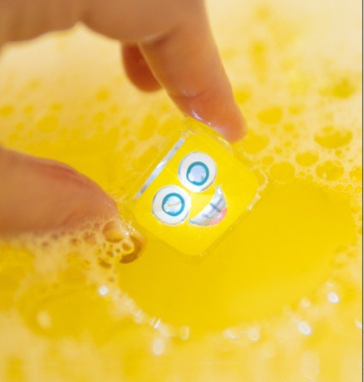 Lot de 4 cubes lumineux - jaune - Les ptites soeurs