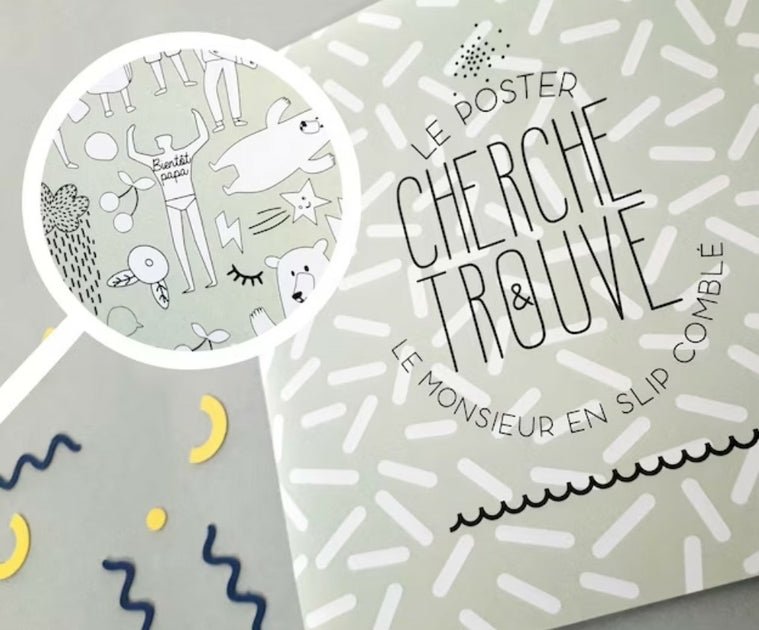 Poster cherche & trouve - annonce futur papa - Les ptites soeurs