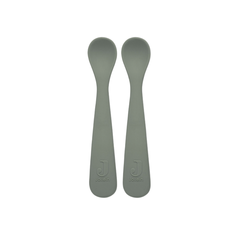 Cuillère Souple Silicone - Vert - 2 Unités - Les ptites soeurs