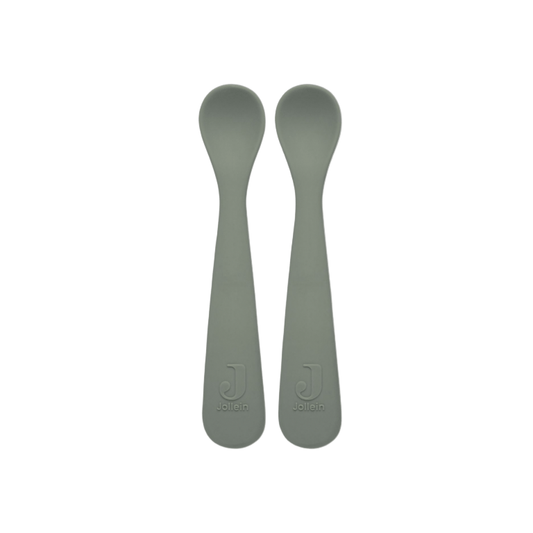 Cuillère Souple Silicone - Vert - 2 Unités - Les ptites soeurs
