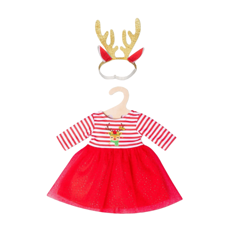 Robe de Noël de poupée - Les ptites soeurs