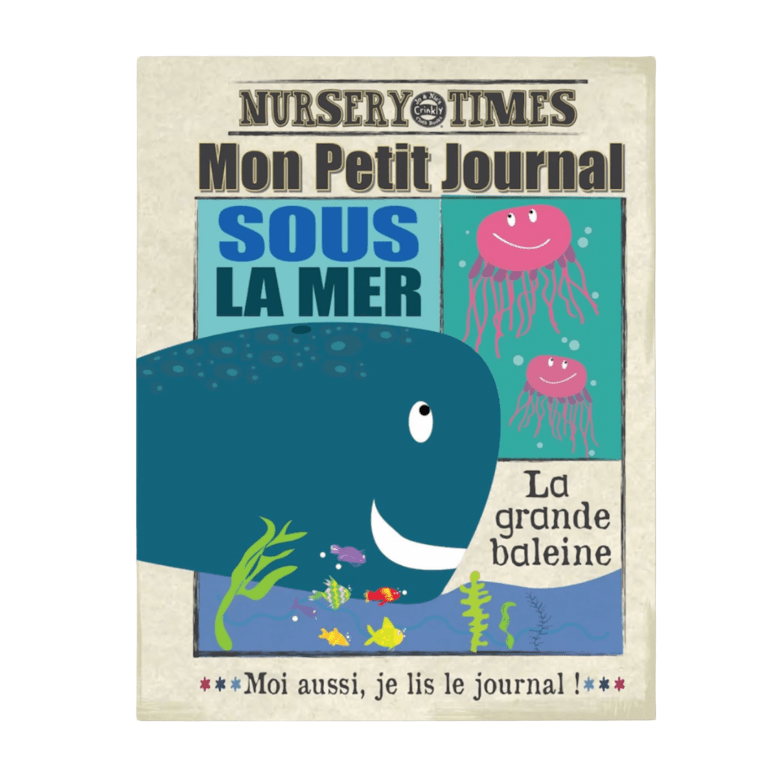 Journal bébé en tissu - sous la mer - Les ptites soeurs
